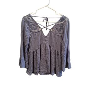 American Eagle Outfitters Charcoal Blouse